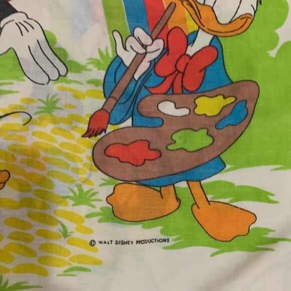 VTG Walt Disney Productions Standard Pillow Case Mickey Minnie Donald Goofy - Picture 3 of 3